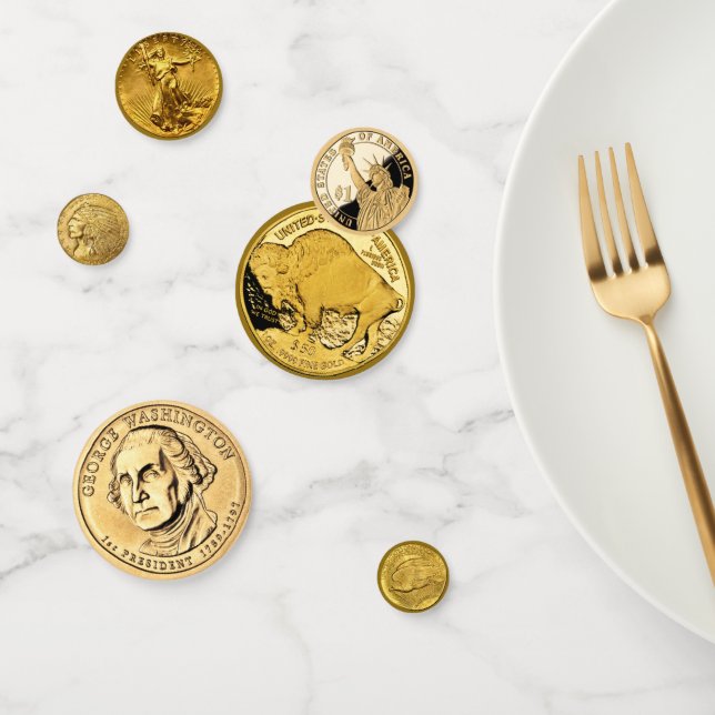 American Gold Coins Confetti (Groupe)