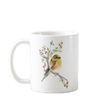 American Goldfinch Bird Aquarelle Art Café Mug