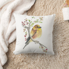 American Goldfinch Bird Wasserfarben Kunst Kissen