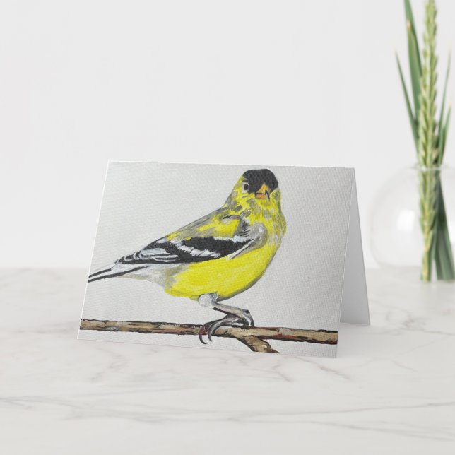 American Goldfinch Dankeskarte (Vorderseite)