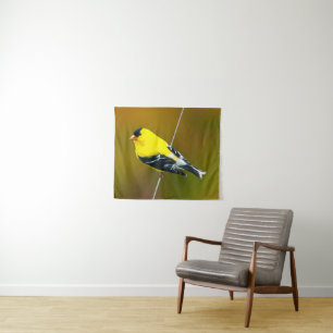 American Goldfinch - Originalfotografie Wandteppich
