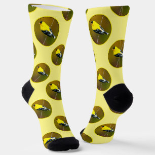 American Goldfinch Songbird Original Fotograf Socken