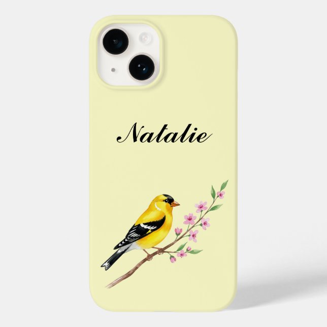 American Goldfinch Wild Bird Lover Gift Custom  Case-Mate iPhone 14 Hülle (Rückseite)