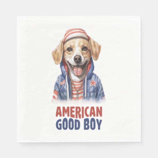 American GoodBoy Dog US Jacket 4. Juli Serviette (Vorderseite)