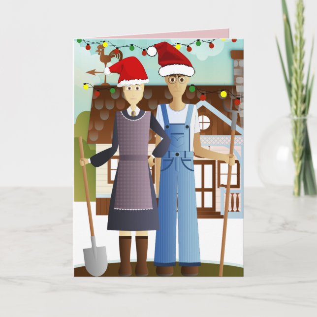 AMERICAN GOTHIC CHRISTMAS CARD KARTE (Vorderseite)