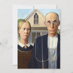 American Gothic Classic Painting Grant Wood Einladung