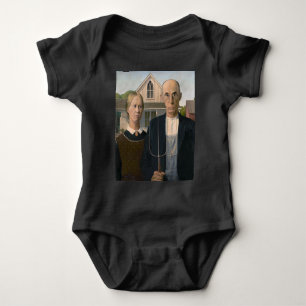 American Gothic: Country Life Poor Rural Bauer Baby Strampler