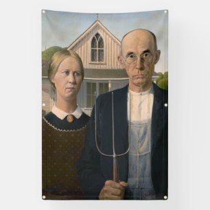 American Gothic: Country Life Poor Rural Bauer Banner