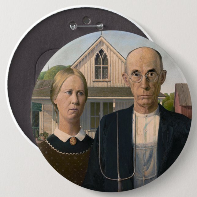 American Gothic: Country Life Poor Rural Bauer Button (Vorne & Hinten)