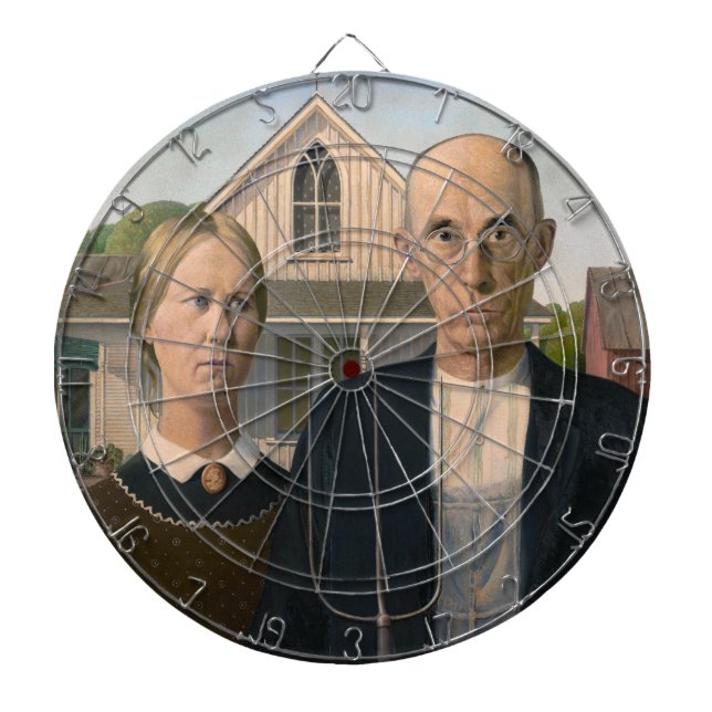 American Gothic: Country Life Poor Rural Bauer Dartscheibe (vorne)