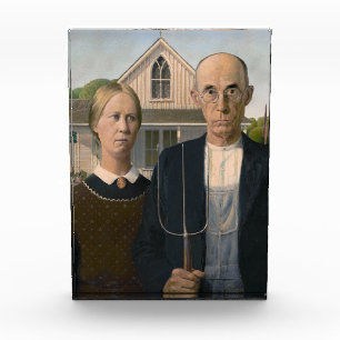 American Gothic: Country Life Poor Rural Bauer Fotoblock