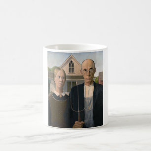 American Gothic: Country Life Poor Rural Bauer Kaffeetasse