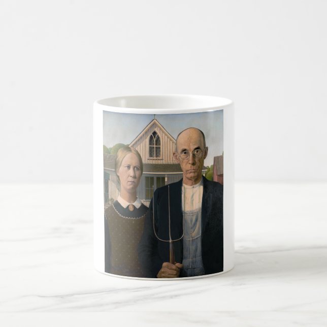 American Gothic: Country Life Poor Rural Bauer Kaffeetasse (Mittel)