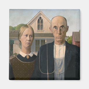 American Gothic: Country Life Poor Rural Bauer Magnet