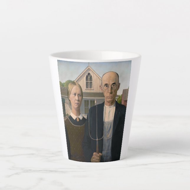 American Gothic: Country Life Poor Rural Bauer Milchtasse (Vorderseite)