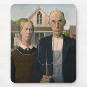 American Gothic: Country Life Poor Rural Bauer Mousepad