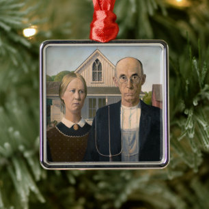 American Gothic: Country Life Poor Rural Bauer Ornament Aus Metall