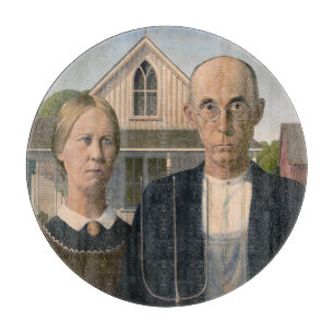 American Gothic: Country Life Poor Rural Bauer Schneidebrett