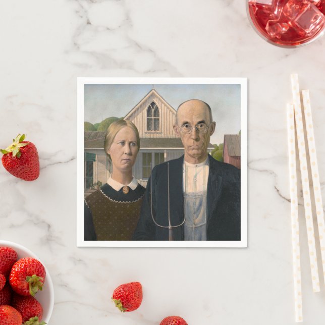 American Gothic: Country Life Poor Rural Bauer Serviette (Beispiel)