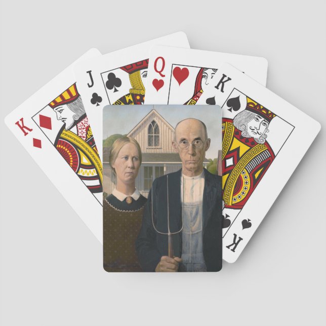 American Gothic: Country Life Poor Rural Bauer Spielkarten (Rückseite)