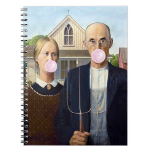 American Gothic Grant Wood Notizblock