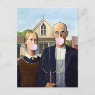 American Gothic Grant Wood Postkarte