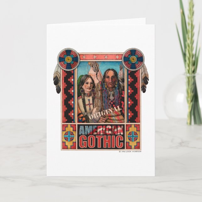 American Gothic Grußkarte Karte (Vorderseite)
