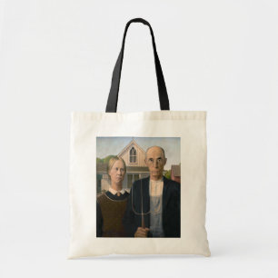 American Gothic: Landleben armer Farmer aus ländli Tragetasche