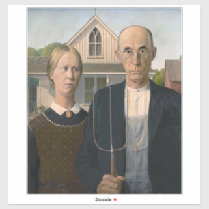 American Gothic: Ländliches Leben Armer ländlicher Aufkleber