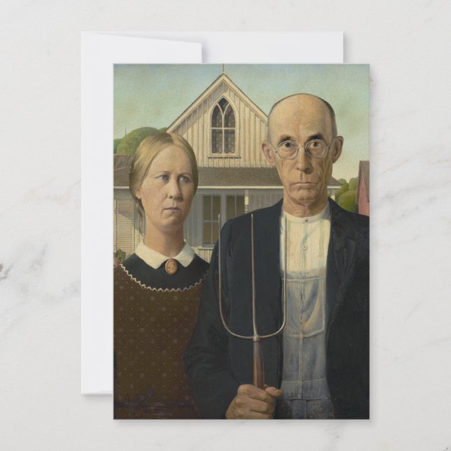 American Gothic Painting Einladung (Vorderseite)