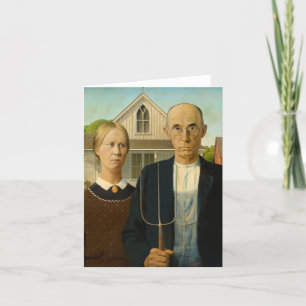 American Gothic von Grant Wood Dankeskarte