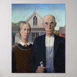 American Gothic - Zahnpastatube quetschendes Poste Poster