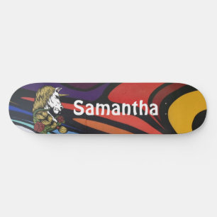 AMERICAN GRAFFIT Personalisierte Einhorn-Skateboar Skateboard