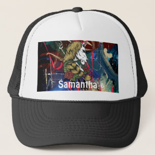 AMERICAN GRAFFITI WARRIOR Personalized Unicorn T Truckerkappe