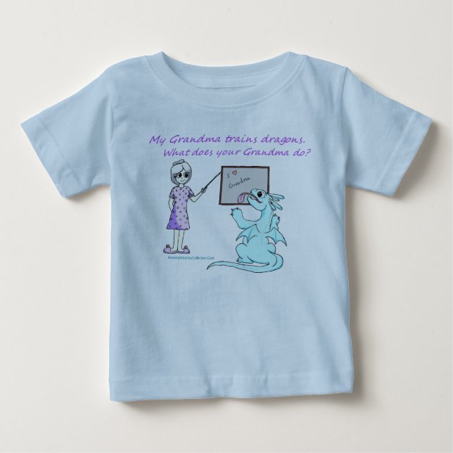 American Granny Training Dragons Romper Baby T-shirt (Vorderseite)