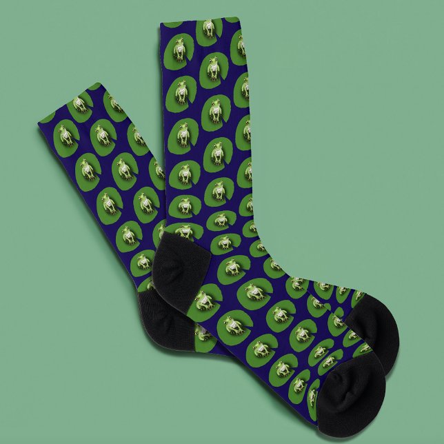 American Green Tree Frog Lily Pad Socken (Von Creator hochgeladen)
