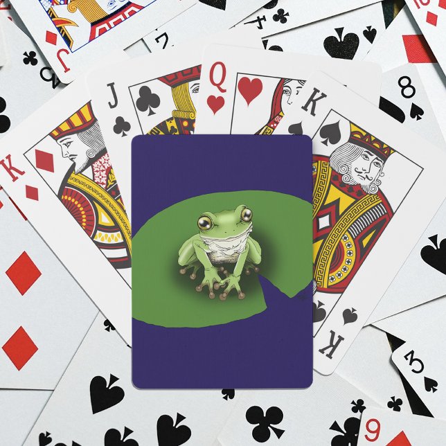 American Green Tree Frog Lily Pad Spielkarten (Von Creator hochgeladen)