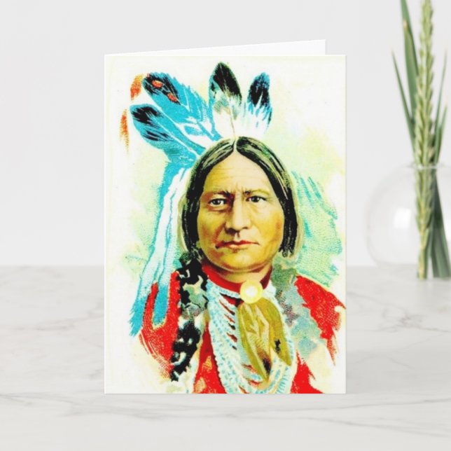 American Greeting Card mit Sitting Bull Karte (Vorderseite)