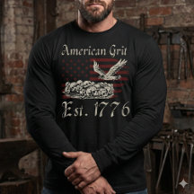American Grit 1776 Schädel Langarmshirt