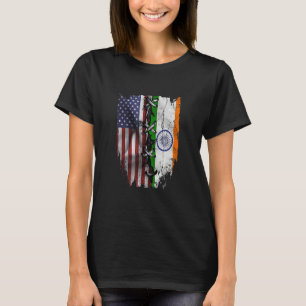 American Groots Indian Roots USA Indiens Flagge T-Shirt