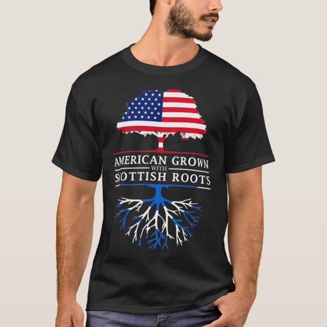 American Groove with Scottish Roots Scotland T-Shirt (Vorderseite)