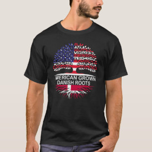 American Ground Danish Roots Danemark Flag Frauen T-Shirt