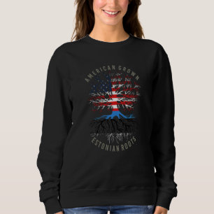 American Ground Estonian Roots USA Estland Flagge  Sweatshirt