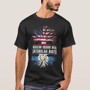 American Ground with Guatemalan Roots USA Flag T-Shirt