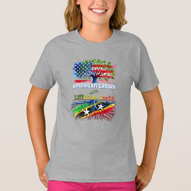 American Grove - Kittitian Roots Kids T-Shirt (Vorderseite)