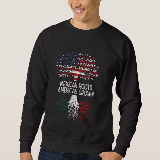 American Grove Mexican Roots Country Lover Proud Sweatshirt (Vorderseite)