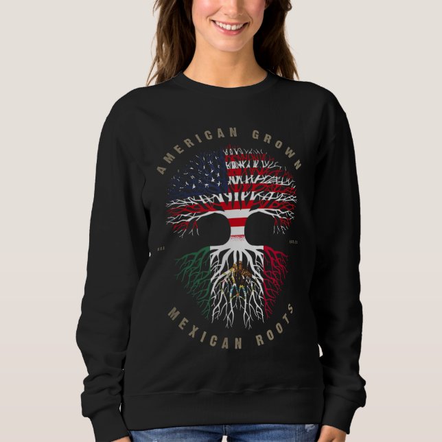 American Grove Mexican Roots Mexico Flag Sweatshirt (Vorderseite)