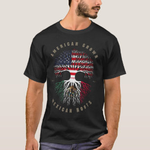 American Grove Mexican Roots Mexico Flag T-Shirt