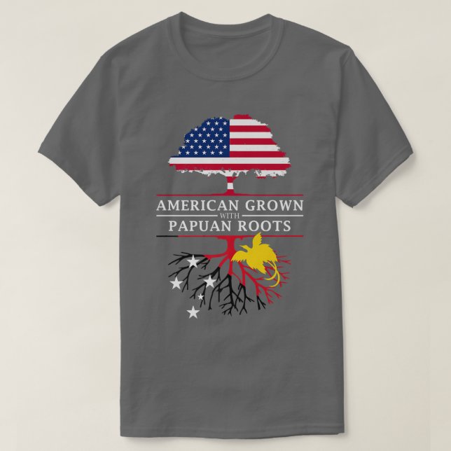 American Grove with Guinean Roots Papua New Guine T-Shirt (Design vorne)