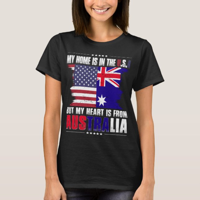American Grow Australian American aus Australien T-Shirt (Vorderseite)